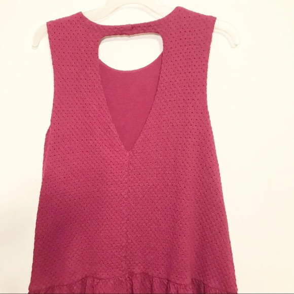 Free People Textured Mini Peplum Ruffle Dress - Picture 5 of 7